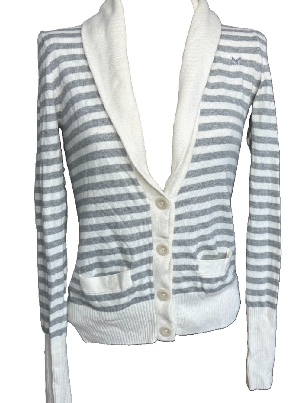 Vintage Y2K American Eagle Striped Cardigan